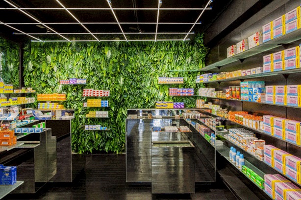 modern pharmacy interior